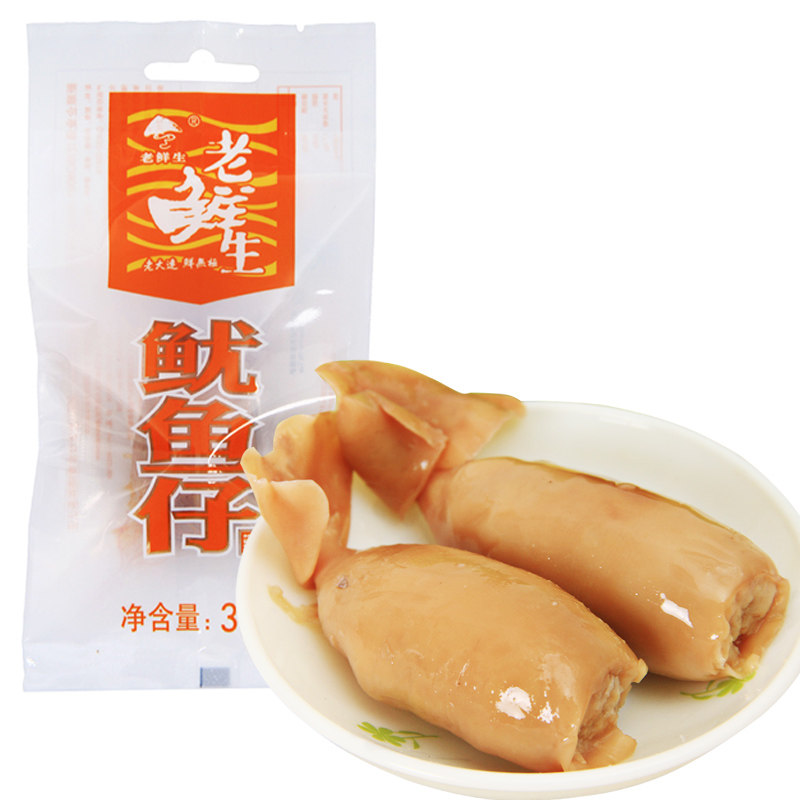 【天猫超市】老鲜生 鱿鱼仔35g/袋 辣味 带籽鱿鱼仔 海鲜零食