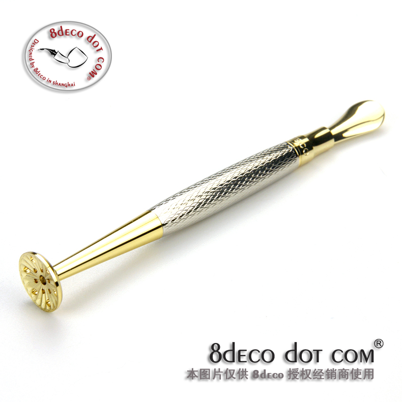 8deco 2016 new Legend Series recessed spoon engraved with anti-flameout smoke bucket press stick metal bright silver
