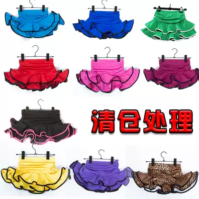 Children's female Latin dance skirt dance skirt new skirt Children's Latin skirt dance clothing lotus leaf skirt 024