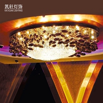 Kaixuan custom DIY hotel clubhouse atrium ceiling aerial hanging handmade glass stone hanging ornaments