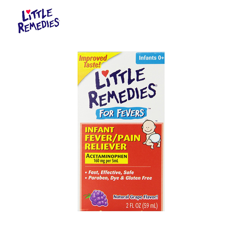 Little Remedies 婴儿退烧止痛口服液 - 天然葡萄味 59ml