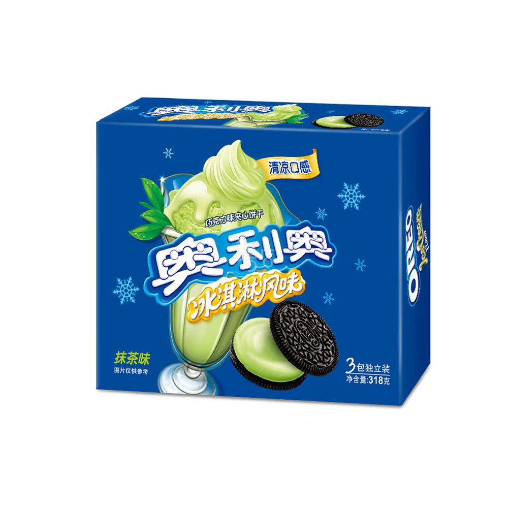 奥利奥 冰淇淋夹心抹茶味（家庭装）318g/盒