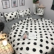 Tối giản sọc Bắc Âu kẻ sọc bốn mảnh 1,8m chăn đôi tấm trải giường ký túc xá sinh viên giường đơn ba mảnh bộ ra nệm Bộ đồ giường bốn mảnh