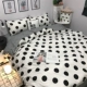 Tối giản sọc Bắc Âu kẻ sọc bốn mảnh 1,8m chăn đôi tấm trải giường ký túc xá sinh viên giường đơn ba mảnh