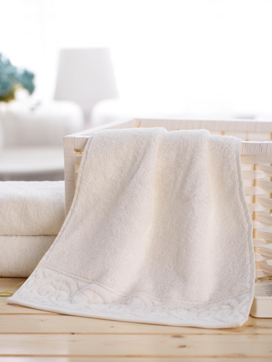 terry palmer|米白色割绒桃心澳洲棉面巾3条装