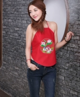 [依 嘉] Mẫu in hoa nữ retro gợi cảm cotton mùa hè lễ hội dành cho người lớn * 鸳鸯 - Bellyband yếm ngủ sexy