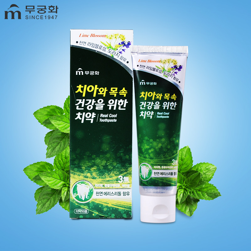 韩国原装进口芜琼花珍酷清爽牙膏110g 防蛀牙去口臭清洁口腔