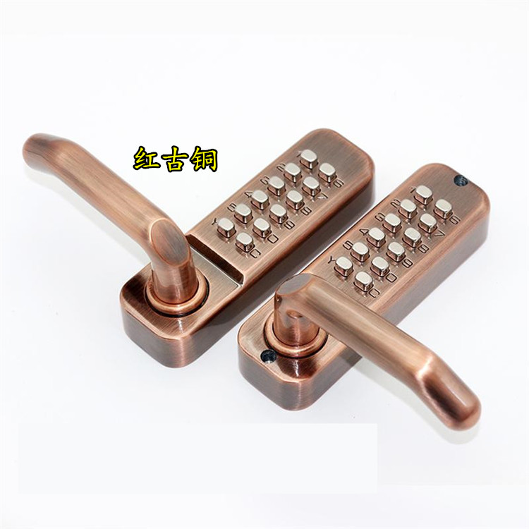 RANT double - sided mechanical password lock Garden door Fence door Iron - art door Outdoor water - proof sun - proof