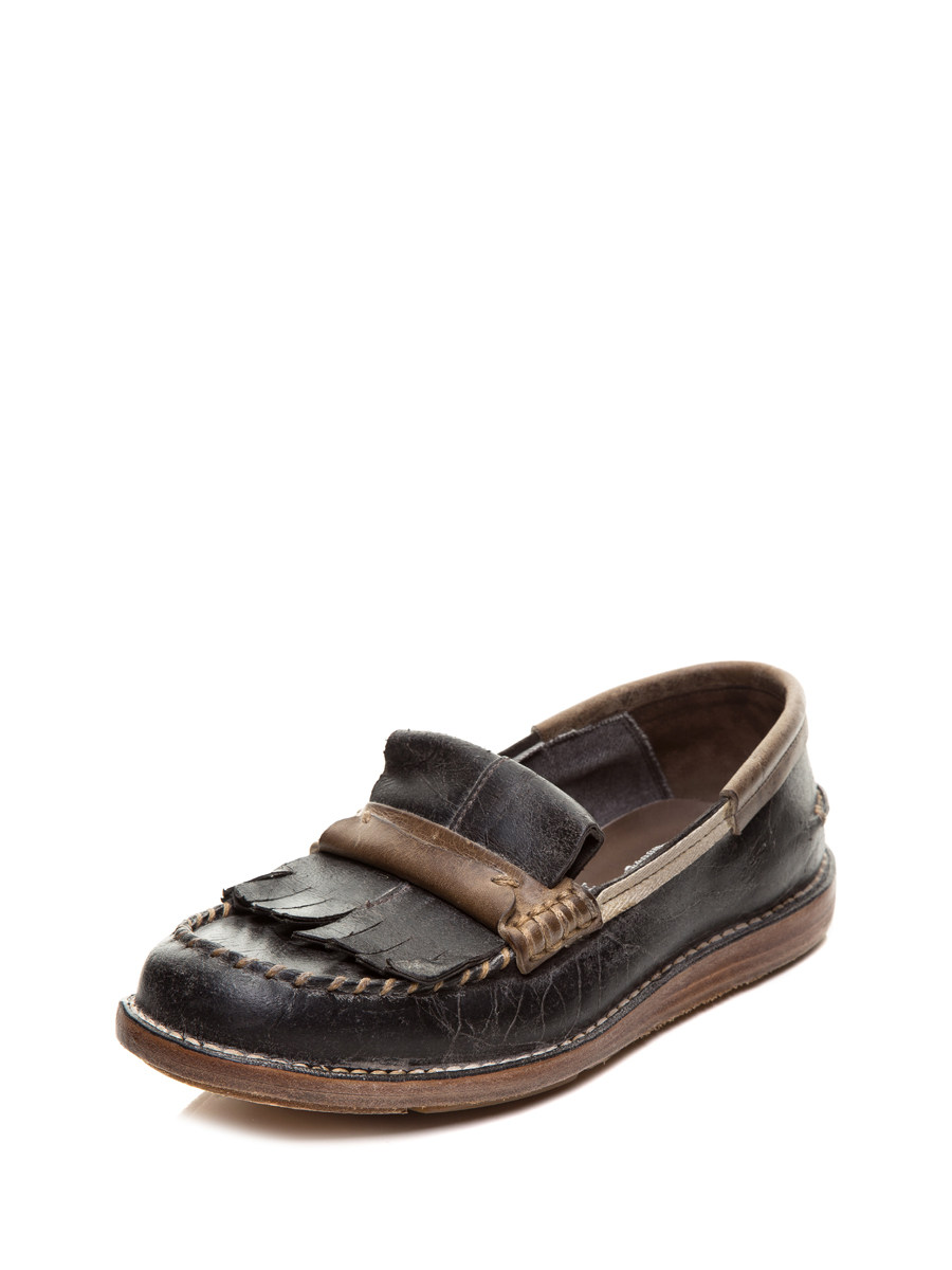 Dolce&Gabbana 深棕色缠线式流苏乐福鞋