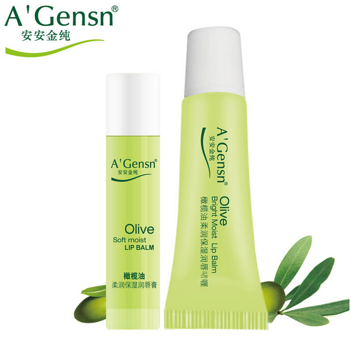 A’Gensn/安安金纯柔润保湿润唇膏4.5g+8g润唇啫喱套装滋润正品