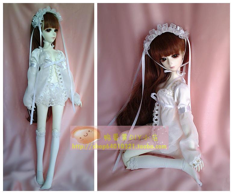 Bjd Doll Clothes White Lace Camisole Lingerie Set Including Headwear and Socks 1/3 Scale 1/4 Scale Bjd Doll Clothes White Lace Camisole Lingerie Set Including Headwear and Socks 1/3 Scale 1/4 Scale