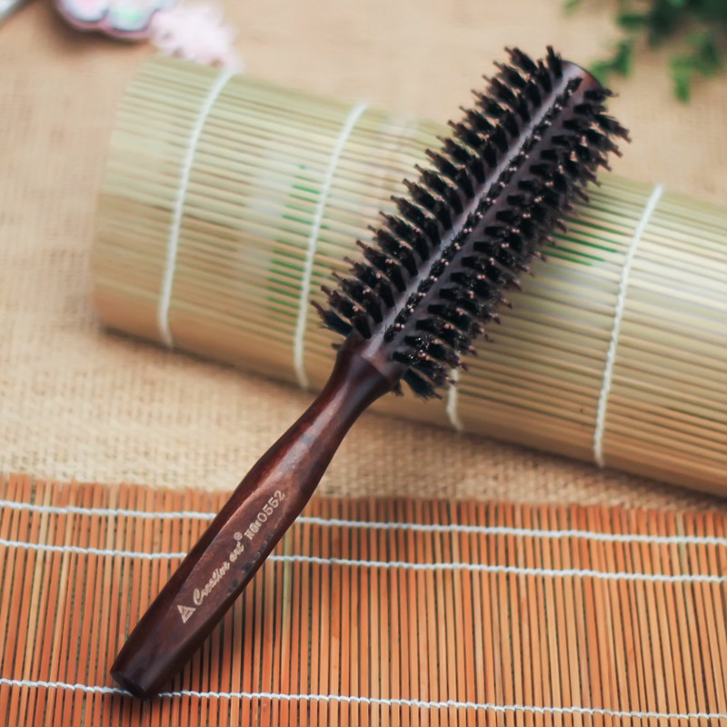 Pure Pig Mane Mane Pear Flower Head Comb Straight Hair Combed Hair Comb Roll Comb Tips End Roll Comb Round Head Comb