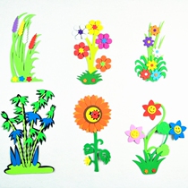 Kindergarten Classroom Wall PlacesTheme Wall Stereo Foam Wall Sticker Wall Stick with Large Flowers Sunflower Paste