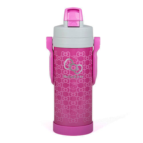 <Sanrio> Hello kitty satin with stainless steel straight drinking sports kettle (2 0L) -Taobao