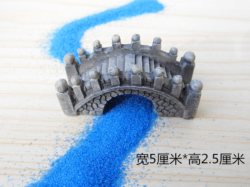 Micro Landscape Fabrication decoration Resin Palace Style Arch Bridge Simulation Bridge Branch Wooden Stump DIY small bridge swing piece