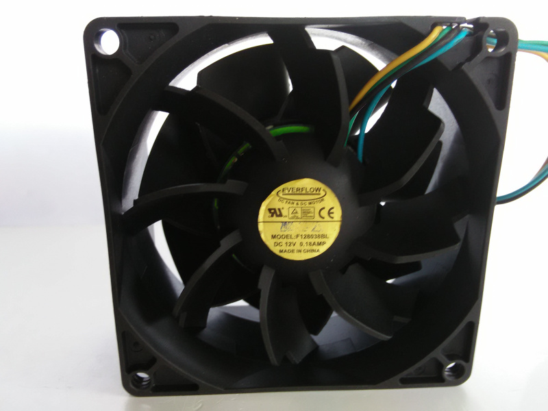 Taiwan EVERFLOW F128038BL 12V 8038 8CM 0 18A 4-wire cooling fan