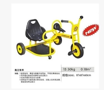 Morning teaching children to step toy car / kindergarten outdoor game tricycle double double double car