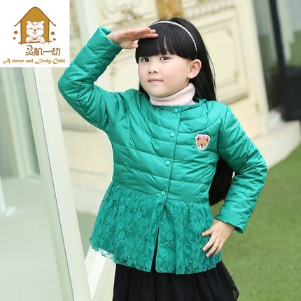 灵机一动童装女童羽绒内胆 儿童轻薄羽绒服女