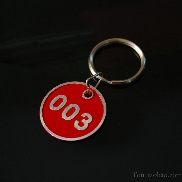 Key plate metal hand plate listed floor number number plate registration swimming bath sauna card number key buckle