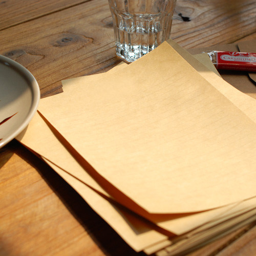 100 THICKENED BLANK PURE COLOR KRAFT PAPER LETTER PAPER WHOLESALE RETRO CHINA WIND STORMY LETTER PAPER ENVELOPE SUIT