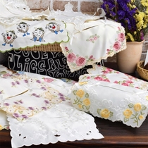 Special price foreign trade export paper towel box cover cloth art embroidery gonsatin anti-Europe style upscale home car tea table extraction paper sleeve