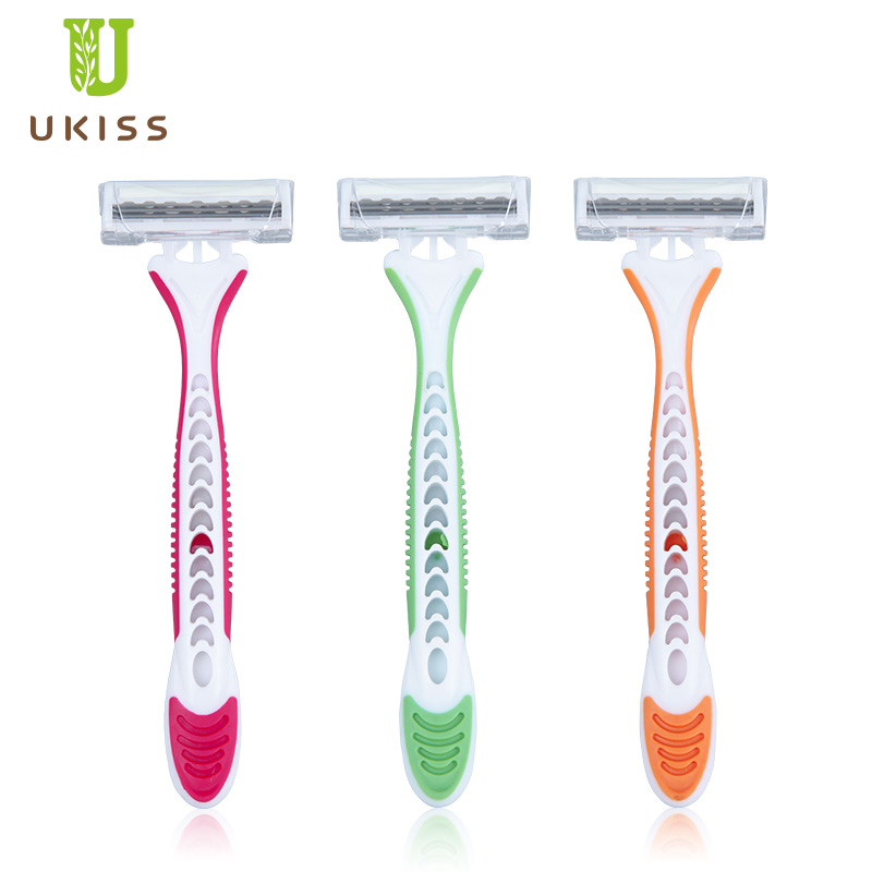 UKISS/悠珂思美体刮毛刀3支装脱毛刀三层腋下毛私处手动剃毛刀女
