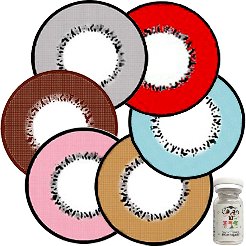 淘气猴显色cosplay美瞳原宿吸血鬼灰红色动漫万圣节隐形眼镜TQH