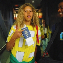 Illegal Civilization retro yellow geometric square T-shirt Rectangle Tee spot CIV