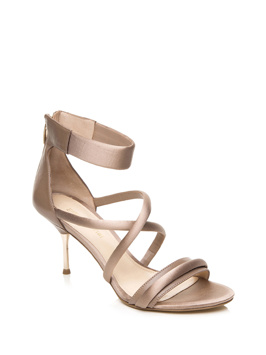 Nine West/玖熙 亚光金个性襻带高跟凉鞋