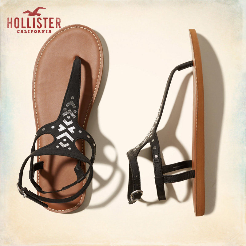 Holliater 装饰皮凉鞋 女 88823