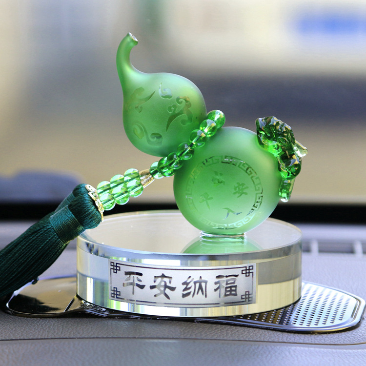 高档汽车琉璃葫芦貔貅摆台汽车仪表台琉璃葫芦摆件热卖貔貅升级款