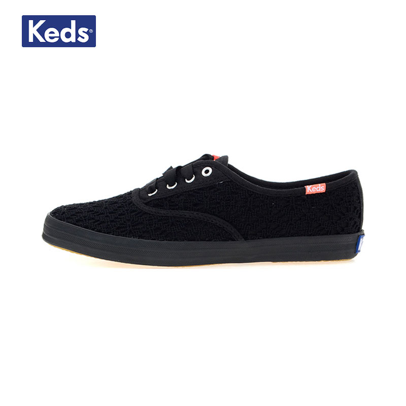 Keds韩国正品直邮  WF51552 CROCHET新款编织蕾丝系带帆布鞋女鞋