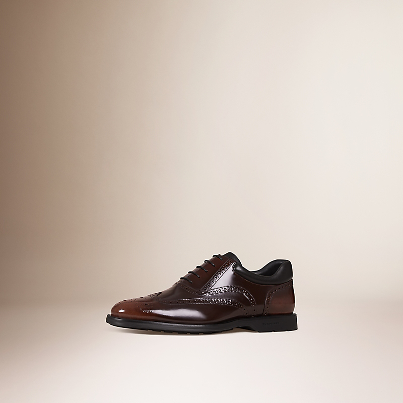 BURBERRY/博柏利皮革翼尖布洛克鞋 39810811