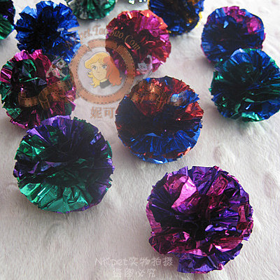 Play crazy export colorful sound paper ball sound paper mouse sound Mimi pet toy dog cat toy