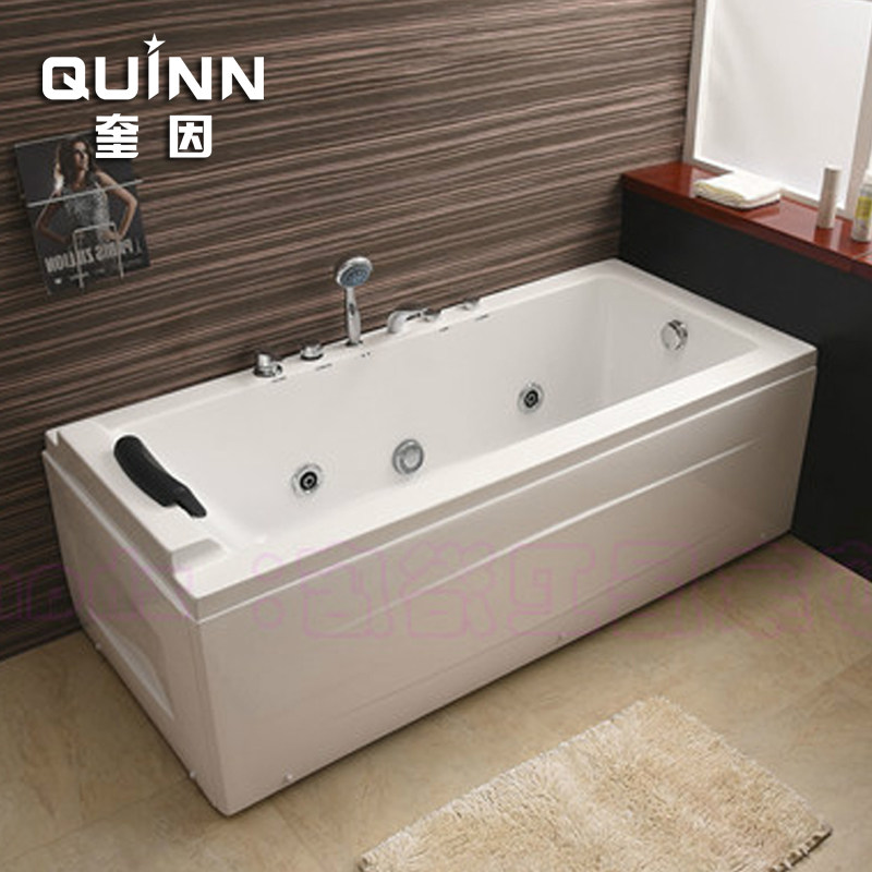 Quinn bathtub Acrylic Household Bathtub Freestanding ordinary adult five-piece bathtub bath 1 4-1 7 meters