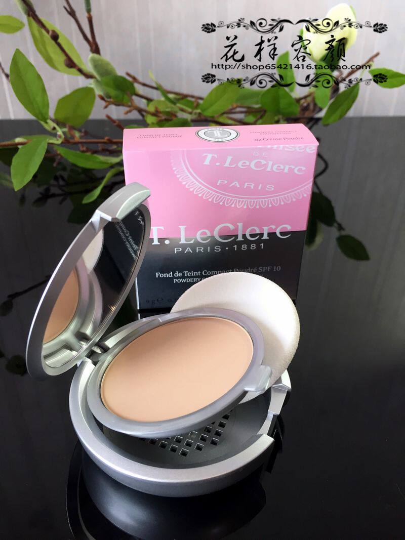 French natural new T.Leclerc Lacerc Dry and Wet Powder 9G smooth and sunblock whitening