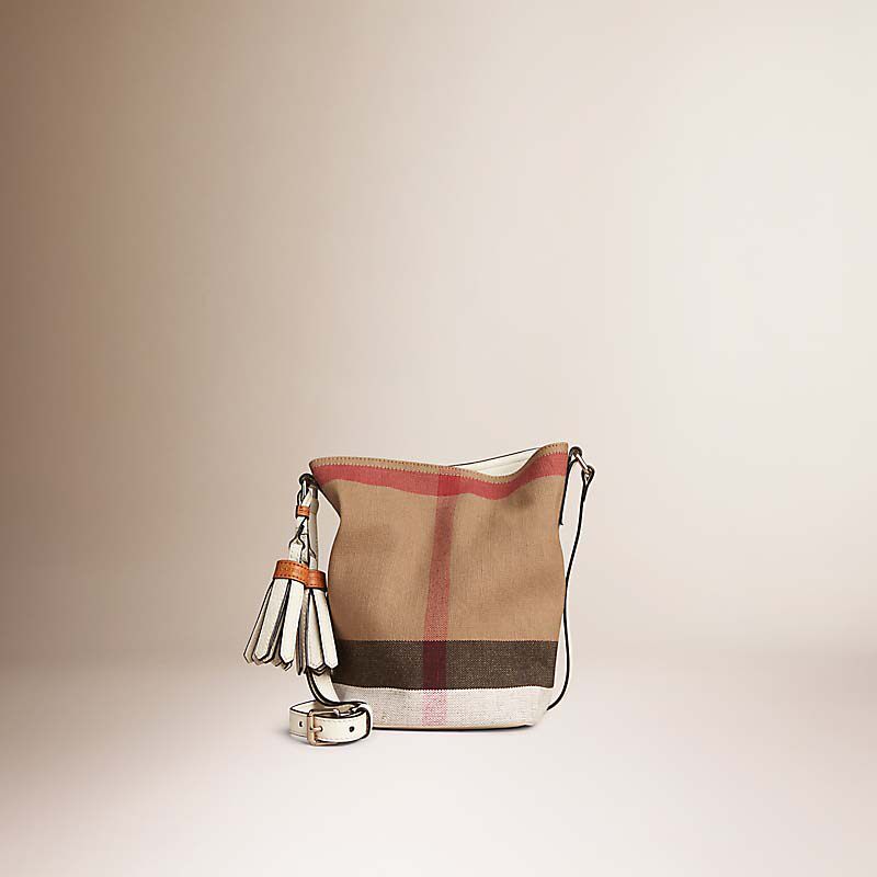 BURBERRY/博柏利Canvas 格纹迷你斜背包 39976631