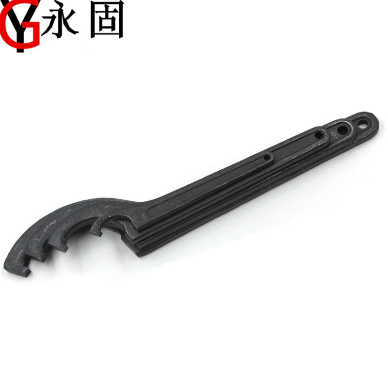 Round nut wrench crescent wrench hook shaped wrench side hook hole wrench tool carbon steel