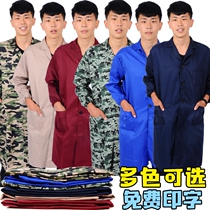  Lanlan coat overalls handling clothes labor insurance clothing coverings dust-proof printing warehouse camouflage wear-resistant long section