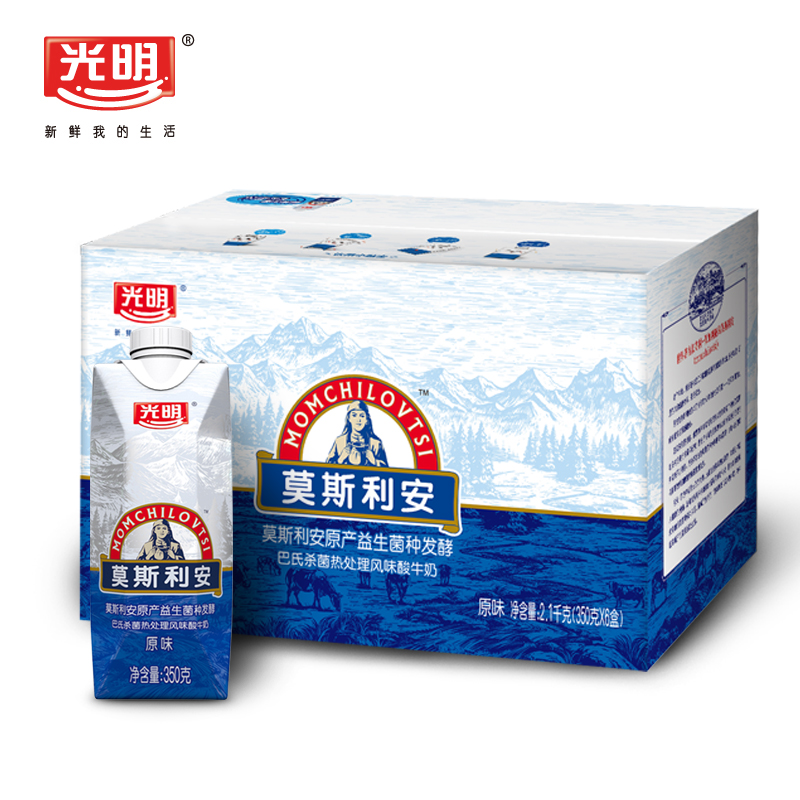【天猫超市】光明莫斯利安常温酸奶梦幻盖装350g*6盒/提  大容量