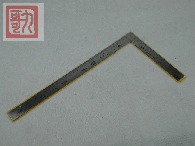 Nine Brother Woodworking Tools Stainless Steel Angle Ruler Carpentry Ruler New Thick Plate Large Turning Ruler