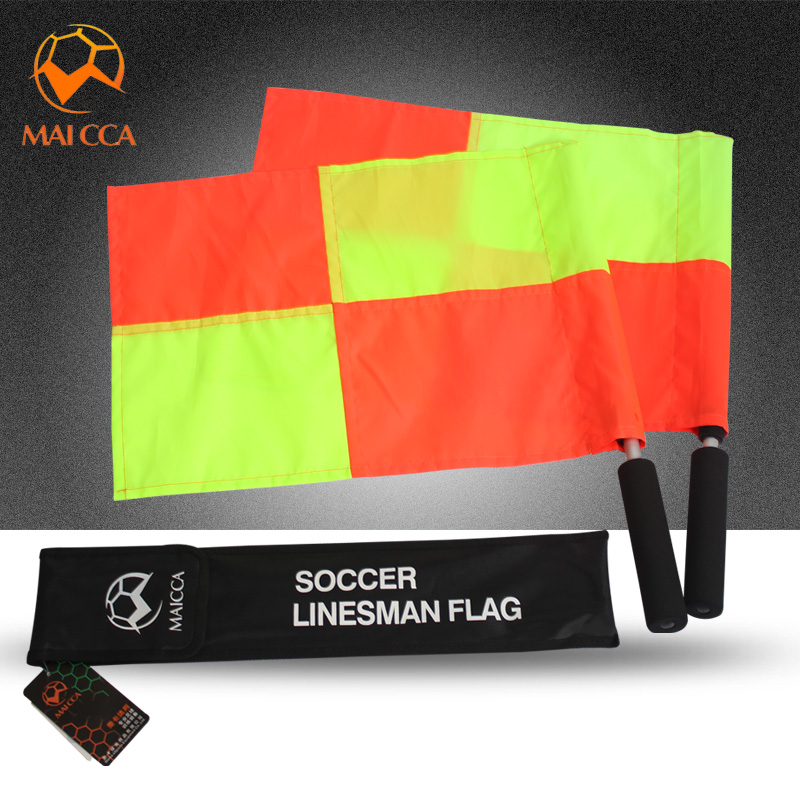 Referee flag for football matches Corner flag Hand flag Patrol flag Side referee flag Aluminum alloy handle to prevent entanglement