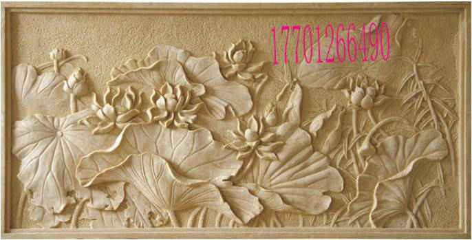 Beijing European Villa decorated artificial sandstone courtysOutdoor sculptTV background wall high relief flower flower
