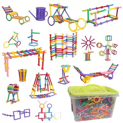 Creative smart building blocks, plastic, big particles, puzzle, kindergarten children's toys 3-6 years old