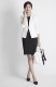 Áo khoác ngoài màu trắng của OFFIY-WISE nữ cao cấp Nhật Bản mẫu áo vest lửng nữ Business Suit