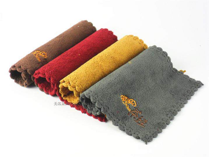 Tea warp tea towel strong absorbent tea cloth small square towel Gongfu tea furniture accessories Tea track Zero matching tea tray rag