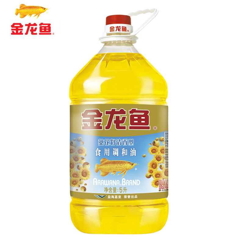 【天猫超市】金龙鱼 葵花籽清香型食用调和油5L/桶 人气爆款