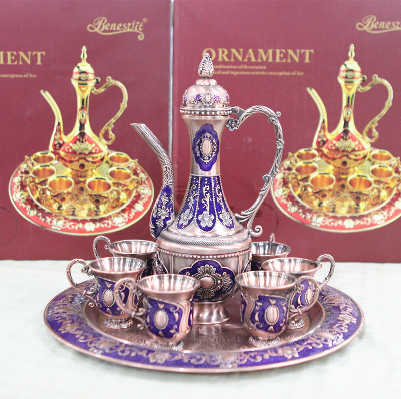 Russian wine furniture kit upscale ethnic wine with tea set accessories for decoration furniture