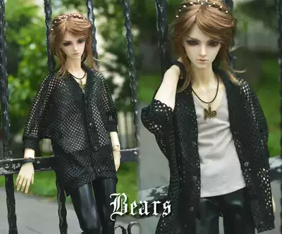 ◆Bears◆BJD baby clothes A131 special hem black net hole bat hanging cardigan 1 41 30