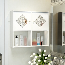 Bathroom Tiles Wall Closet Hung Cabinet Waterproof Shelve Toilet Wash Terrace Skincare Cosmetic admission free of punch